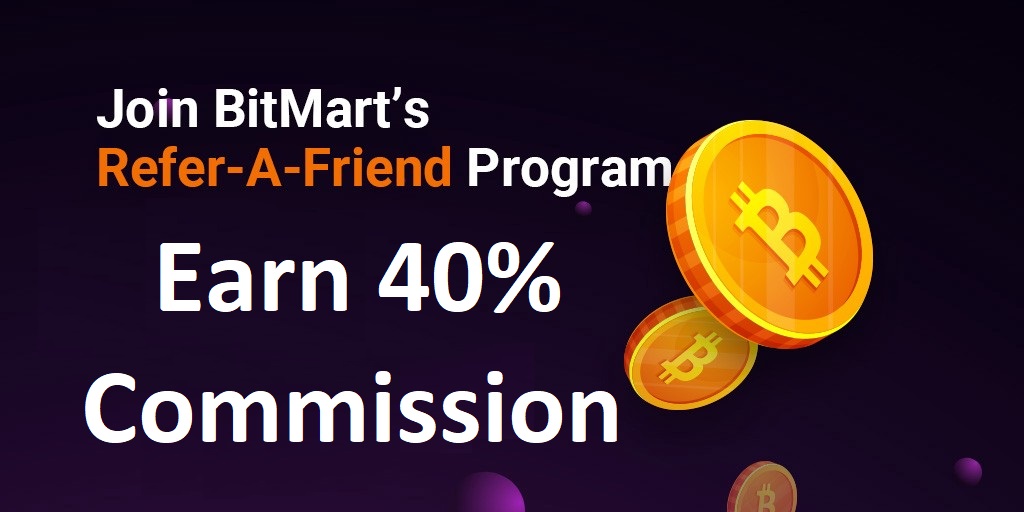 Bônus de convite de amigos do BitMart - 40% de comissão