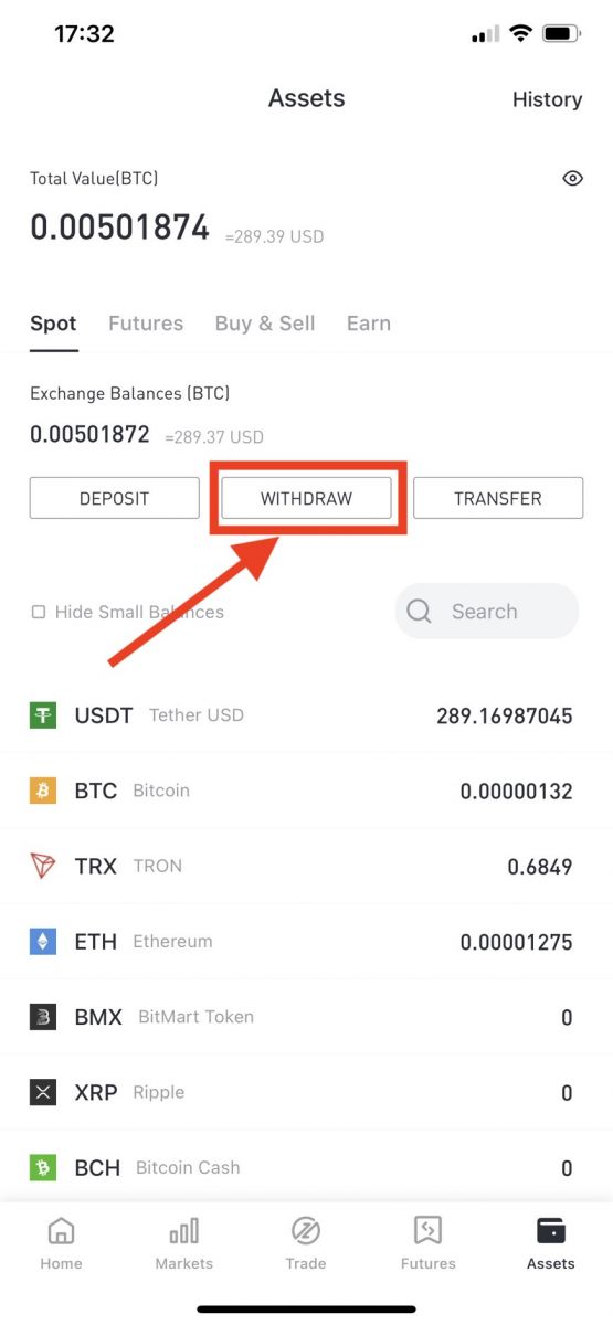 How To Withdraw in BitMart