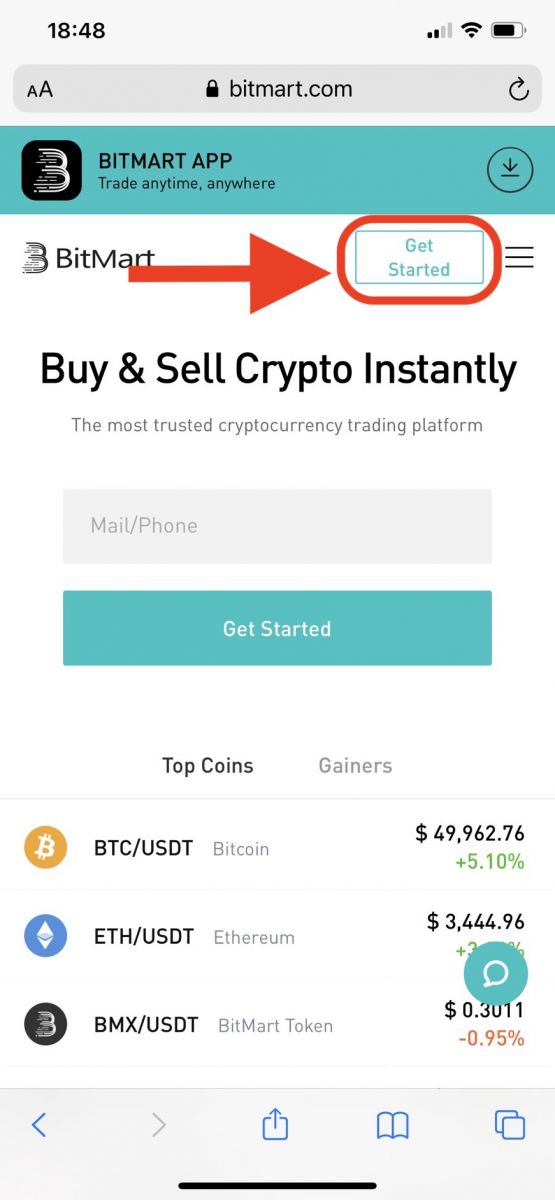 How to Open a Trading Account and Register in BitMart